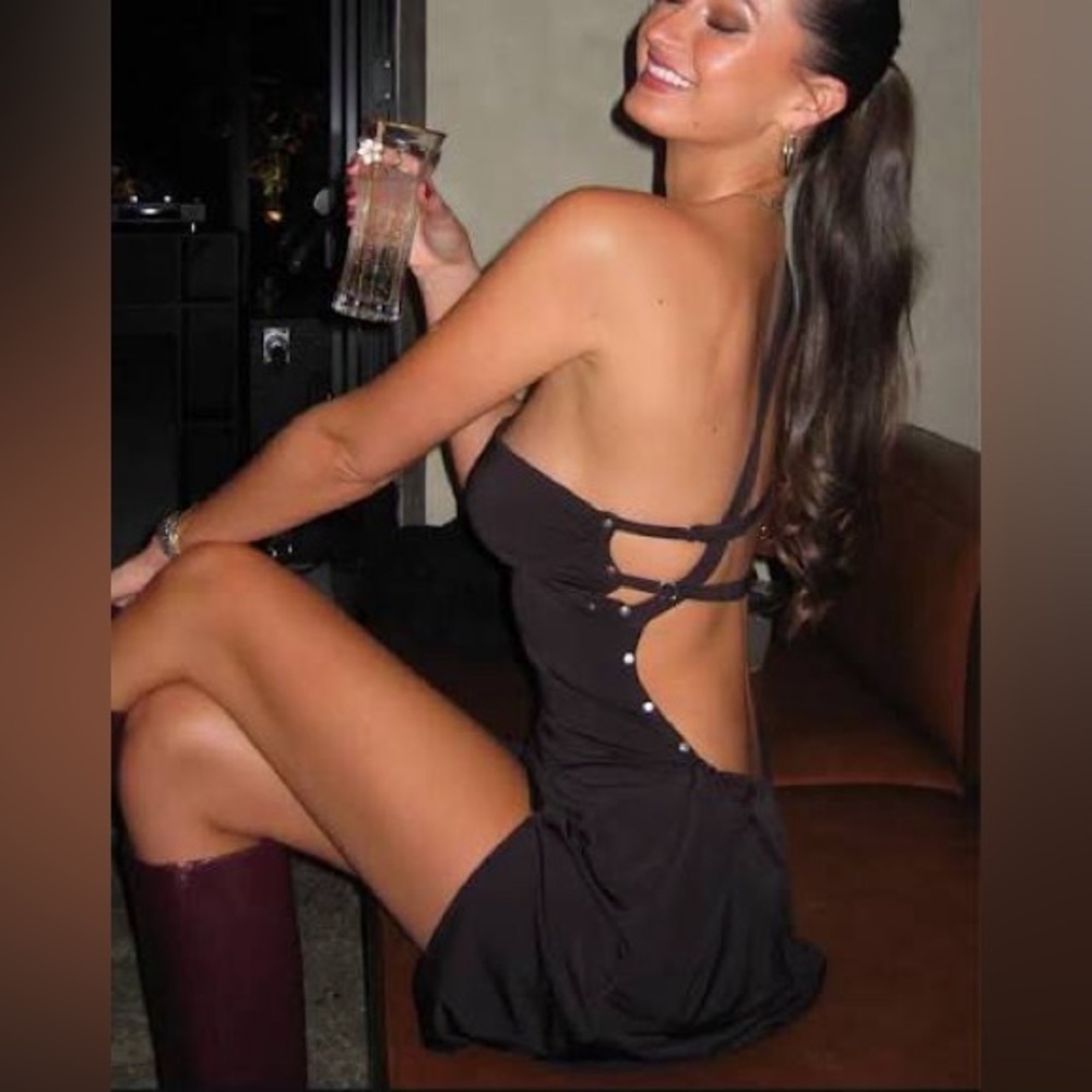 I.AM.GIA Black Backless Dress